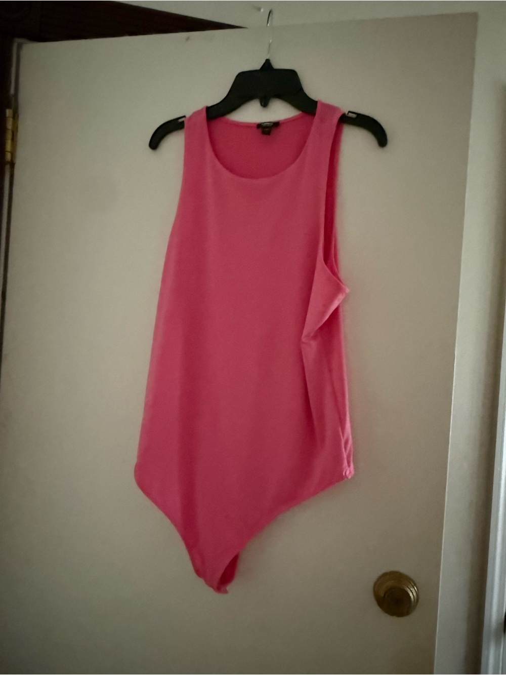 Express Hot Pink Scoop Neck Bodysuit